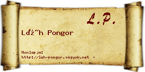Léh Pongor névjegykártya